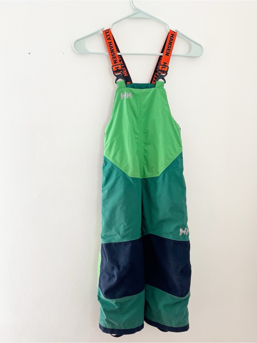 Helly Hansen Kids Legendary Waterproof Snow Bib Pants Green Navy - Size 110/5